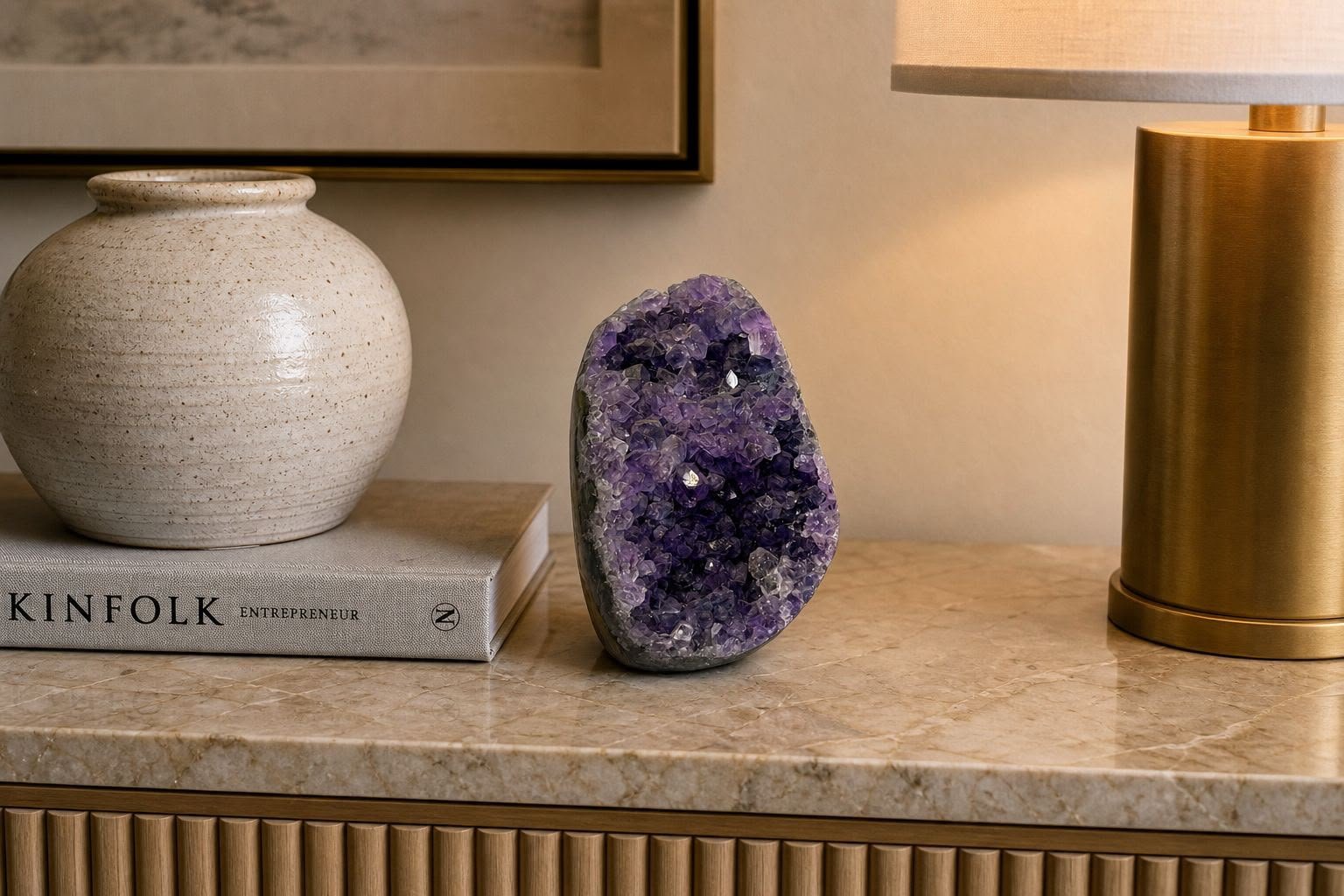Amethyst Cathedral Geode No. 1, natural cathedral geode in natural amethyst