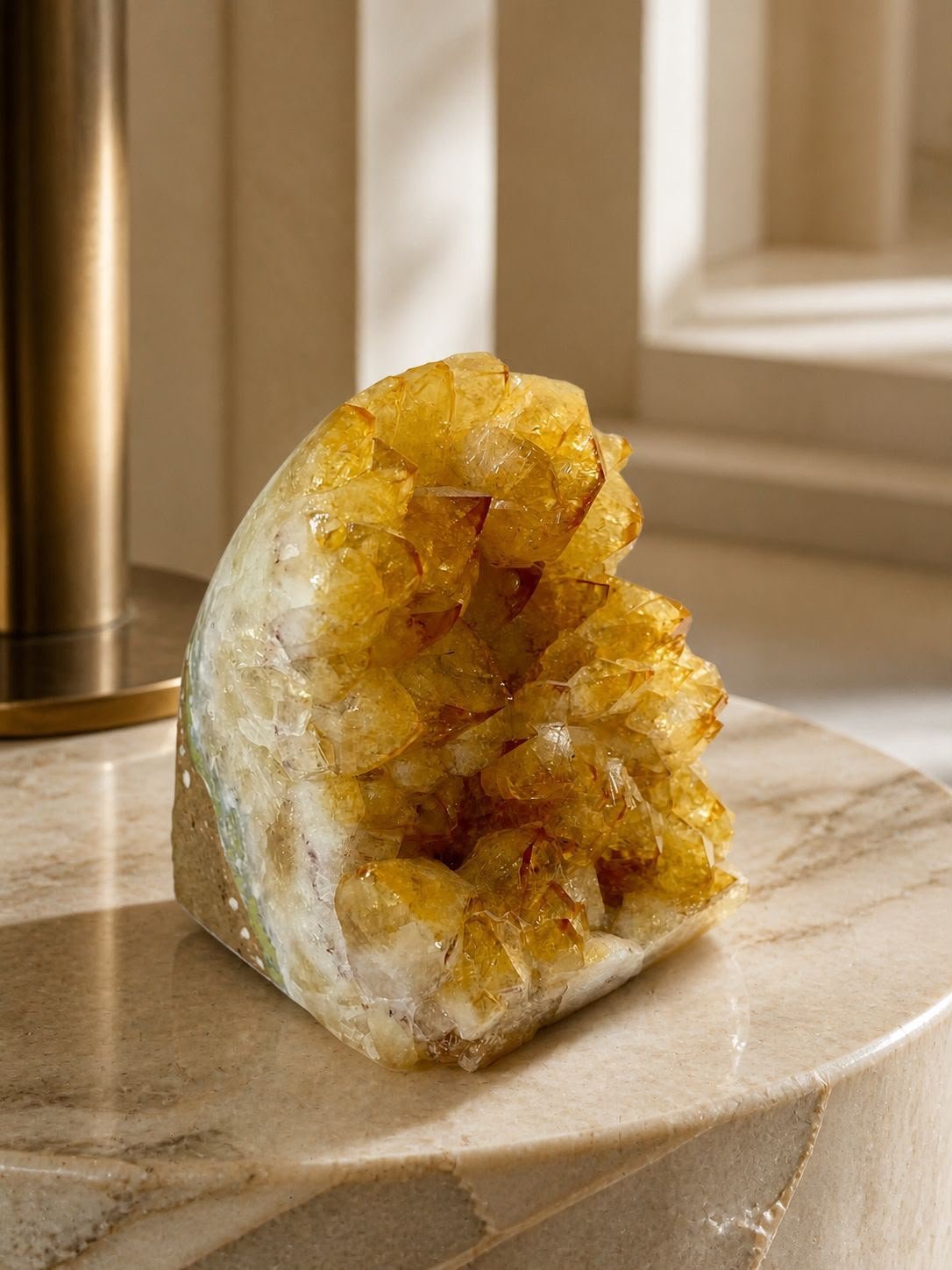 Citrine Cathedral Geode No. 1, natural cathedral geode in natural citrine
