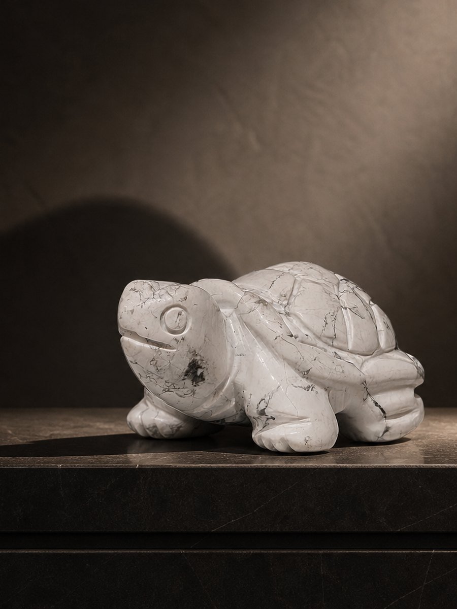 White Howlite Turtle