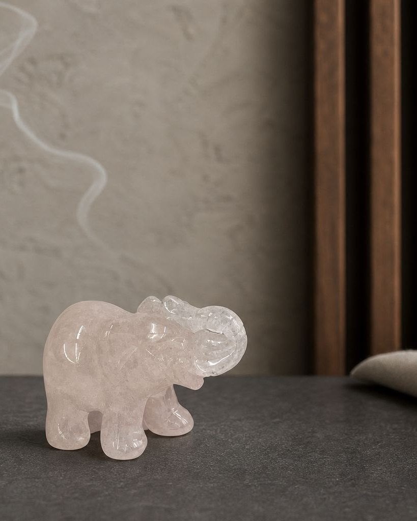 Rose Quartz Elephant